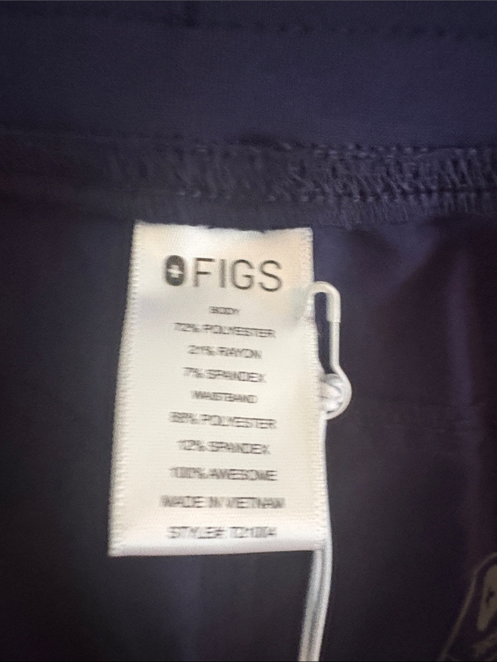 Figs Navy Drawstring Women's Pants - Picture 6 of 6